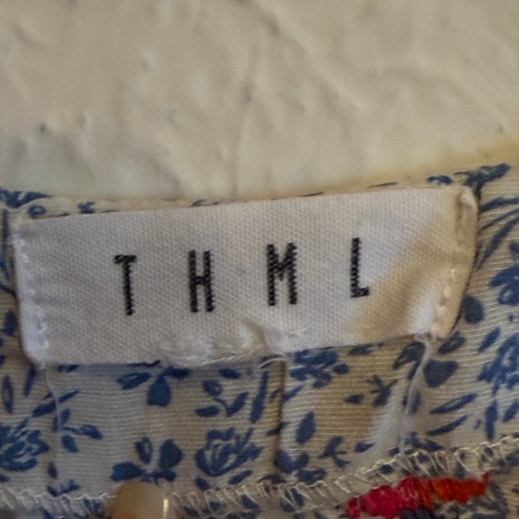 💚💚💚BOGOHO💚💚💚THML Blue Floral Top with Multicolor Embroidery - Picture 6 of 10